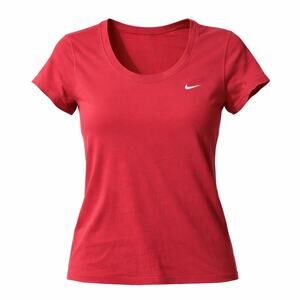NikeFIT DRY Women’s T Shirt Size Small Red Athletic Soft Stretch Tee Lightweight
